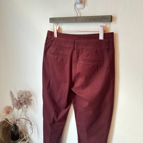 audrey 3+1 dark red women's tapered dress pants - Picture 4 of 8